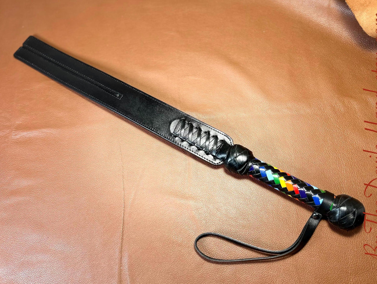 Rainbow Handle Tawse 24 Inches Total Length