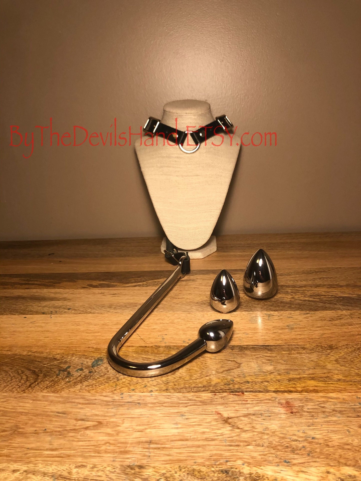 Ass Hook Rig Three Ball Design Crafted from Horween Black Essex “Super Soft” Leather