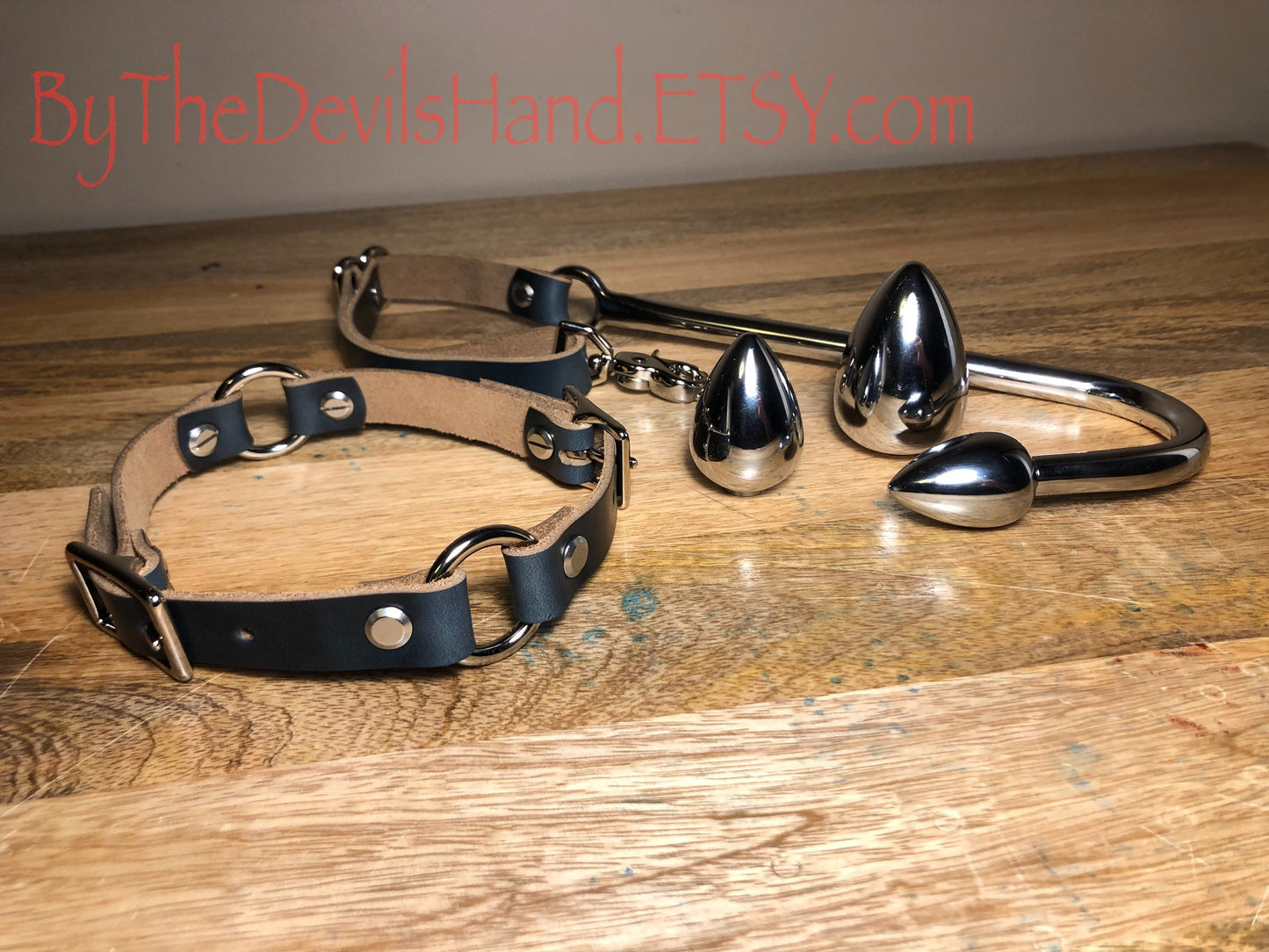 Ass Hook Rig Three Ball Design Crafted from Horween Chromexcel Leather – Available in Black, Navy and Ox Blood