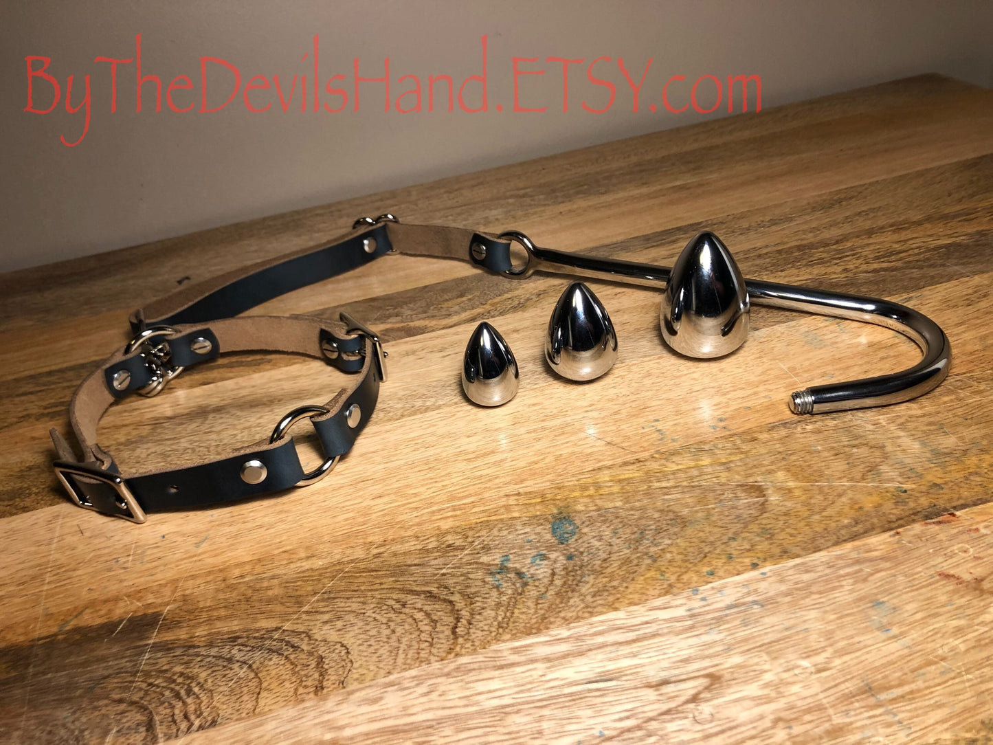 Ass Hook Rig Three Ball Design Crafted from Horween Chromexcel Leather – Available in Black, Navy and Ox Blood