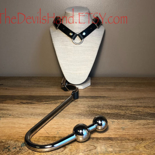 Ass Hook Two Ball End Crafted from Horween Chromexcel Leather – Available in Black, Navy and Ox Blood