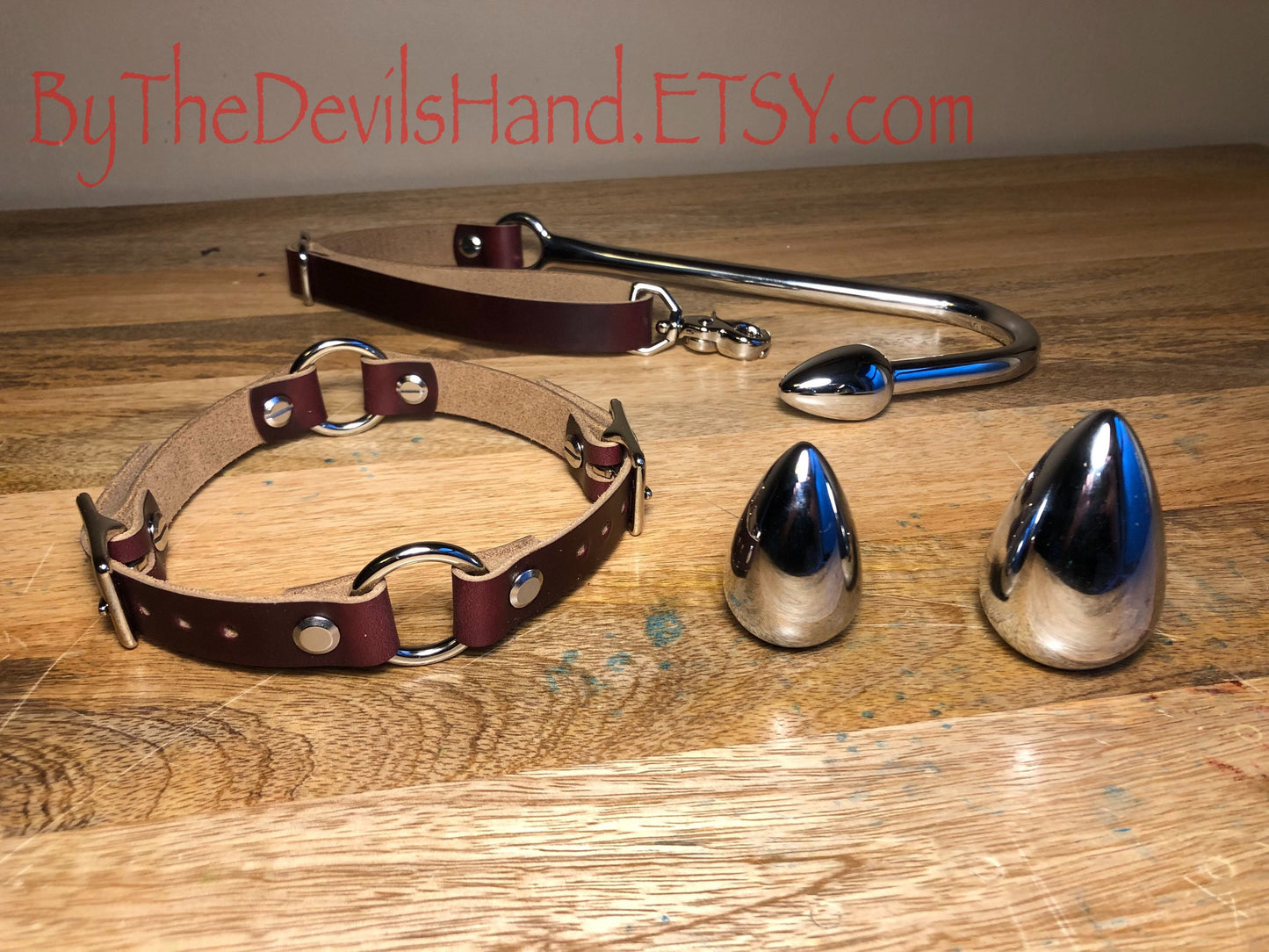 Ass Hook Rig Three Ball Design Crafted from Horween Chromexcel Leather – Available in Black, Navy and Ox Blood