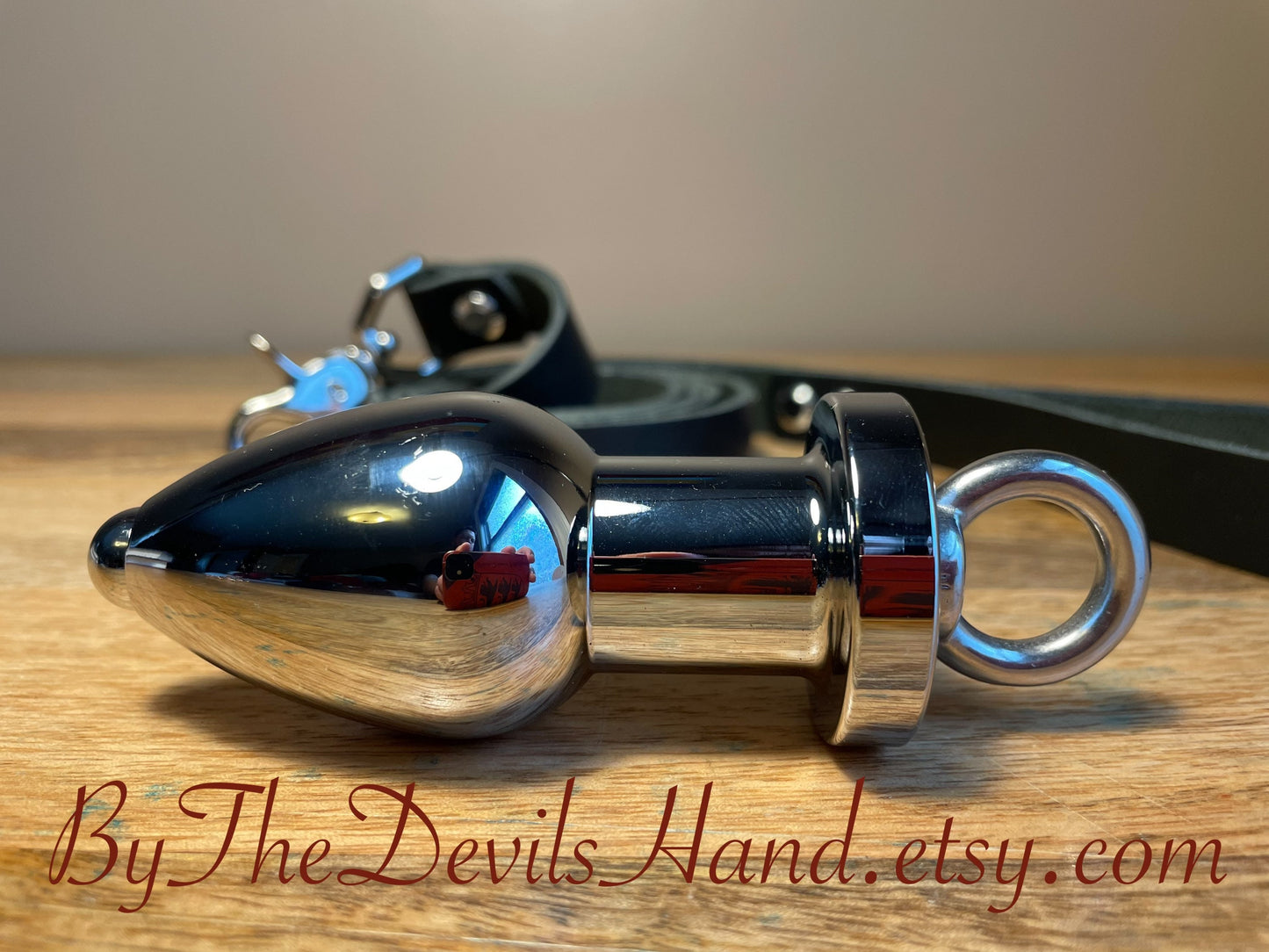 Butt Plug Leash Tunnel Plug - Robust Hefty Tunnel Plug With Screw Out Core