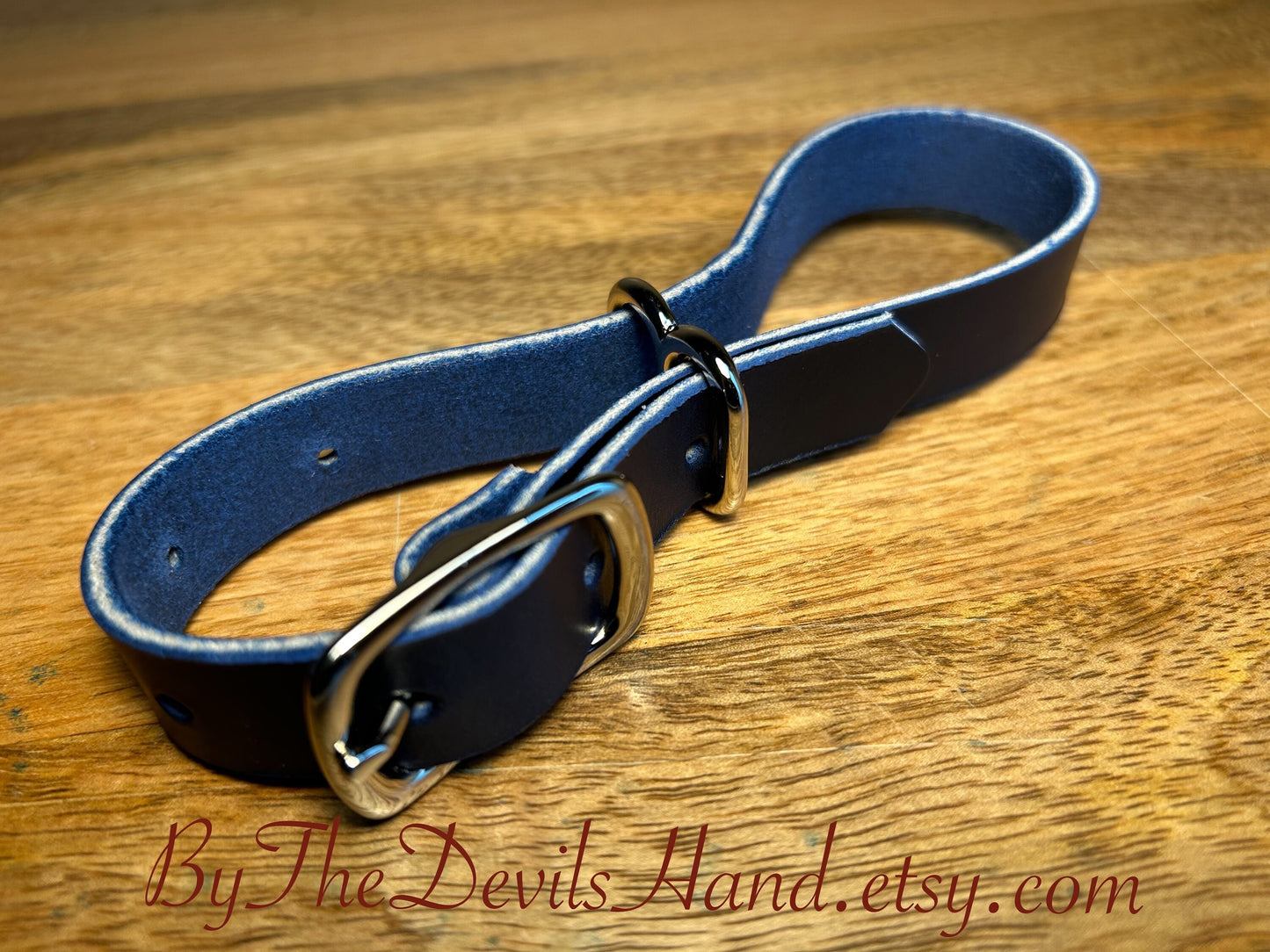 Leather Irish Eight Hand Cuffs - Cavalier Ink Pen Blue Leather (CIP-BE)