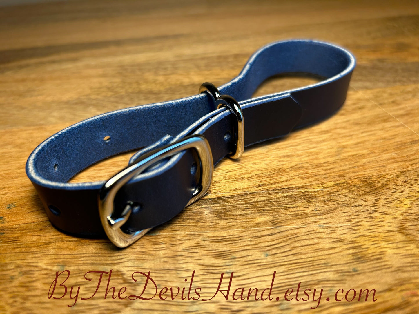 Leather Irish Eight Hand Cuffs - Cavalier Ink Pen Blue Leather (CIP-BE)