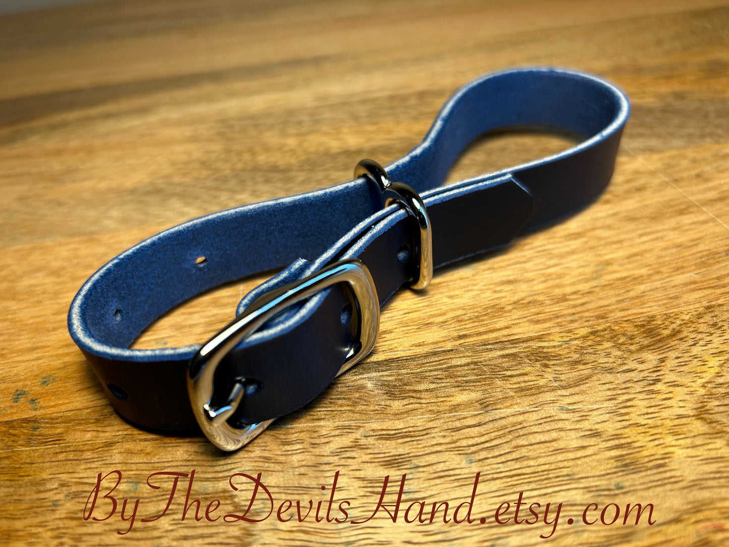 Leather Irish Eight Hand Cuffs - Cavalier Ink Pen Blue Leather (CIP-BE)