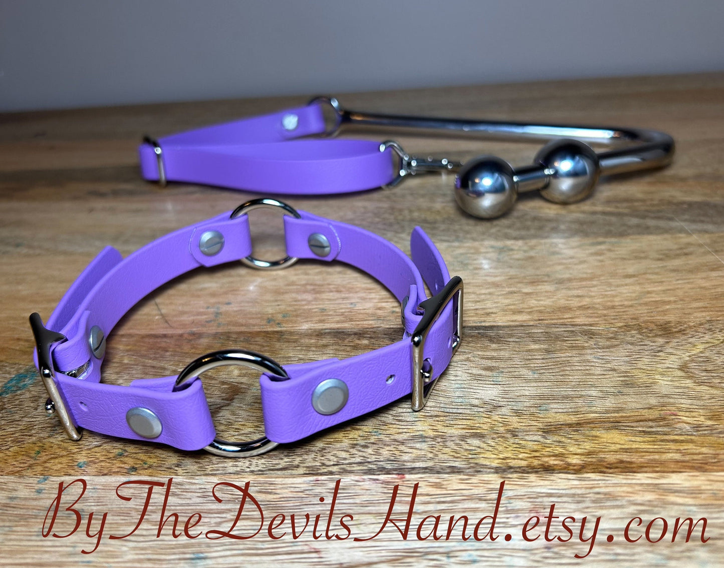 Ass Hook Two Ball End Crafted from Waterproof Vegan Equestrian Strap – Available in Black, Pink, Blue, Purple, and Wine