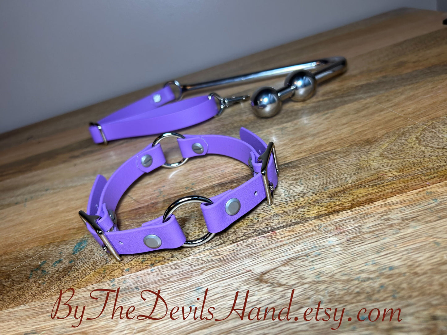 Ass Hook Two Ball End Crafted from Waterproof Vegan Equestrian Strap – Available in Black, Pink, Blue, Purple, and Wine