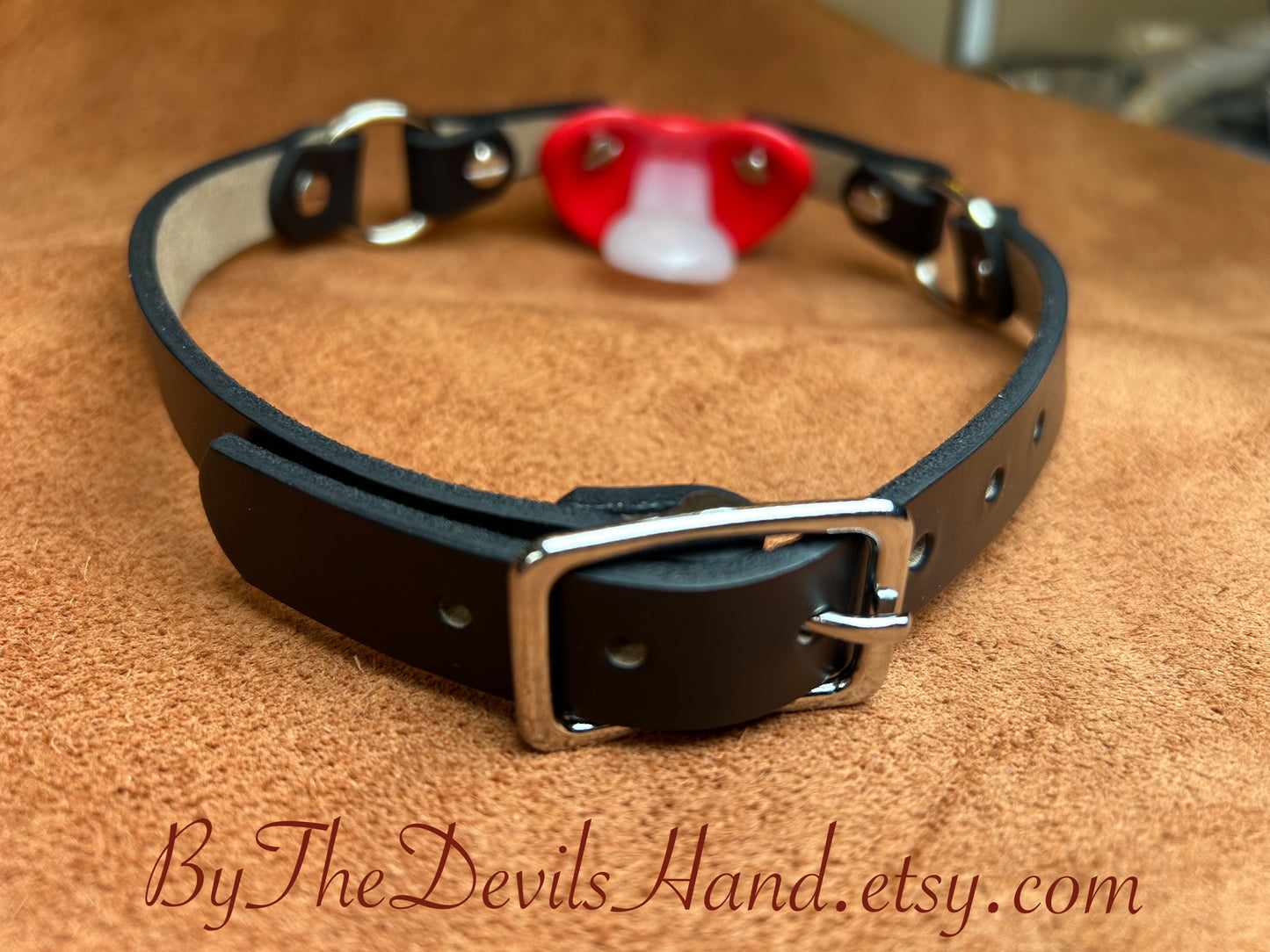 Pacifier Gag With Straps Made Of Horween Chromexcel Black Leather (Copy)