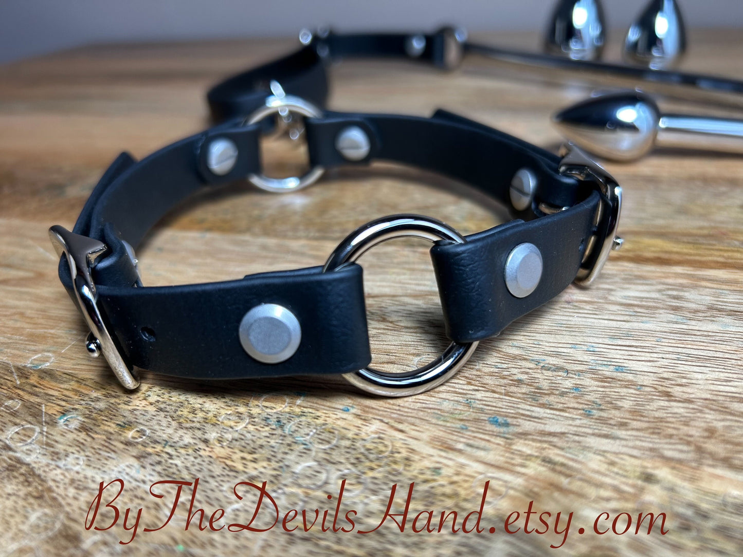 Ass Hook Rig Three Ball Made Of Waterproof Vegan Equestrian Strap - Black - Pretty, Functional, Durable (ESB-BE) Anal Hook Butt Hook