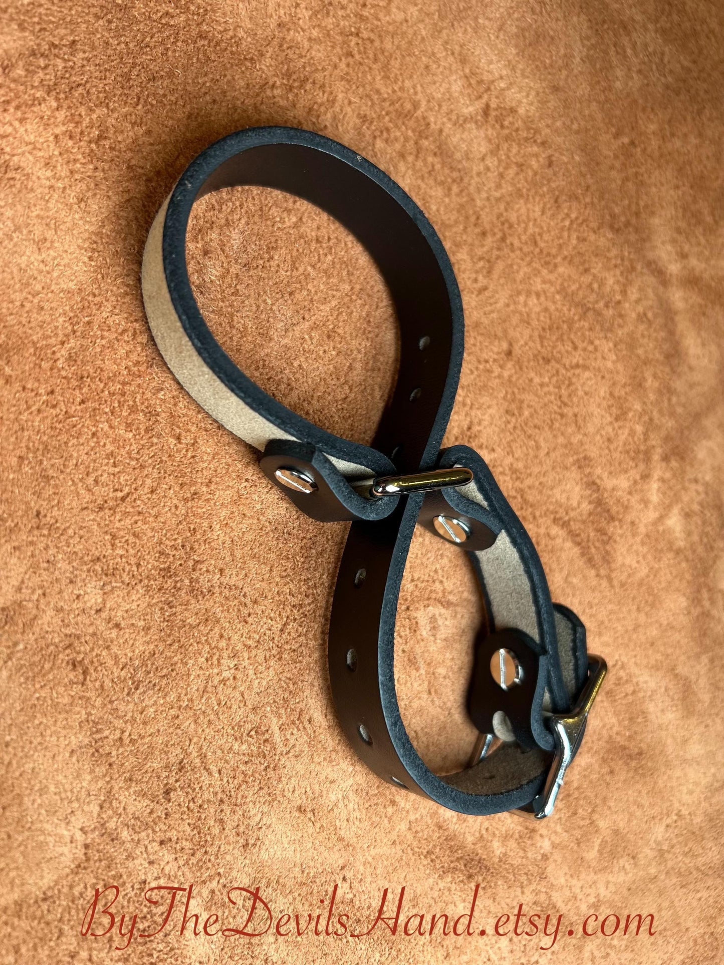 Leather Hand Cuff Wrist Restraint Multiple Colors Vegan Options